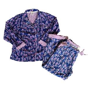 Munki Munki Sock Monkey Flannel Pajamas 🐵 Medium Cute Cozy